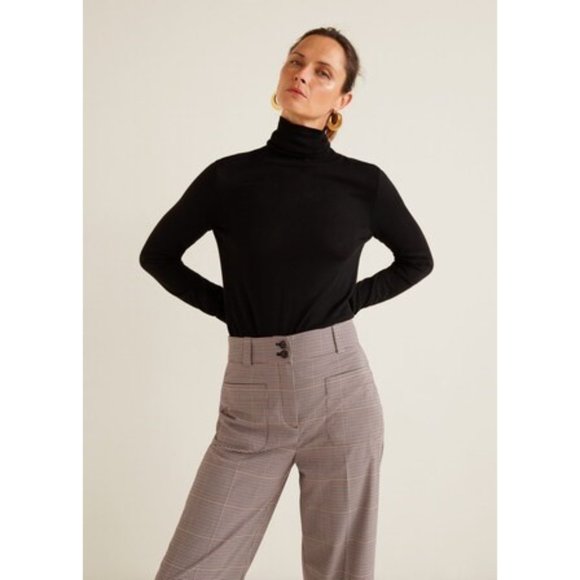 Mango Printed Plaid Pocket Trousers - Picture 4 of 10